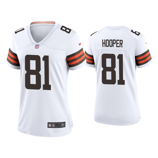 Women's Cleveland Browns #81 Austin Hooper 2020 New White Stitched Jersey(Run Small)